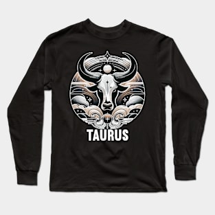 Floral Taurus Constellation Long Sleeve T-Shirt